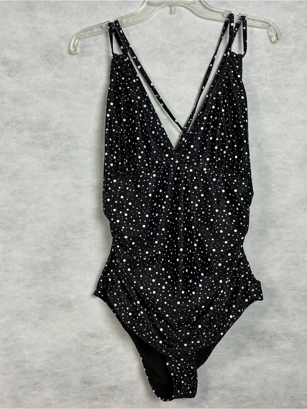 Cocopear Womens 3XL Swimsuit Black White Polkadot Swimwear